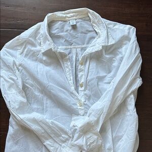 Old Navy White Cotton Maternity Shirt